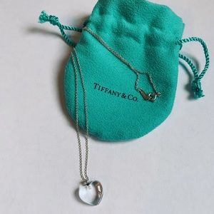 Tiffany & Co. Silver Crystal Heart necklace ✨Rare✨